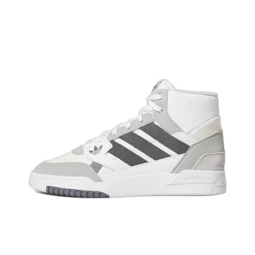 Adidas Originals Drop Step Skateboard Shoes Women's High-Top Bright White/Light Gray/Beige/Black