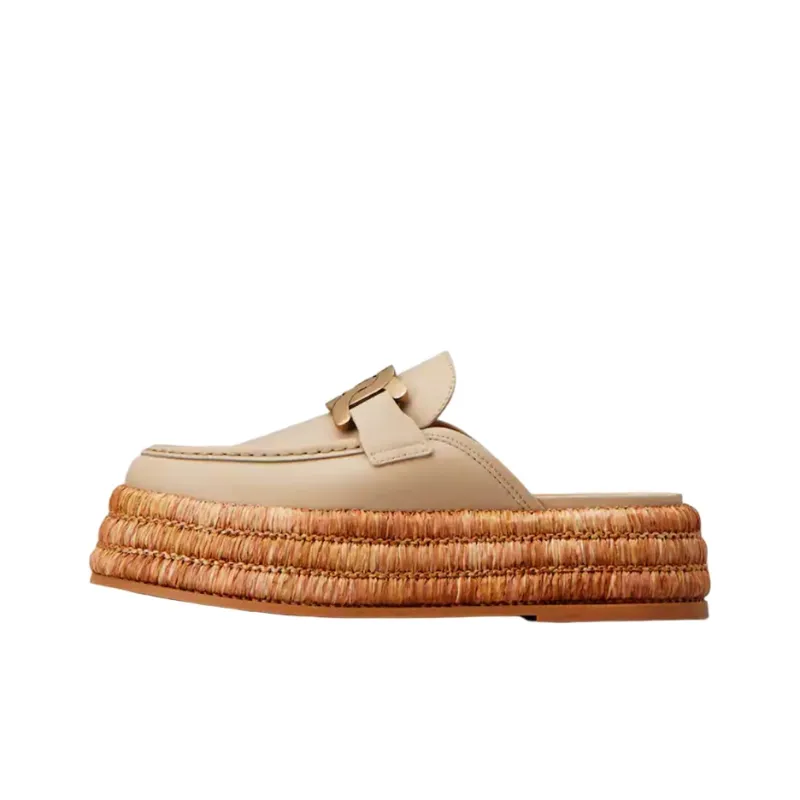 TOD'S Logo-plaque Flatform Espadrilles-0