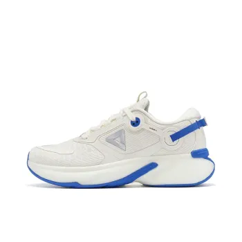 PEAK Flying Arc Cushioned Wear Resistant Breathable Low Top Running Shoes Men's White Blue