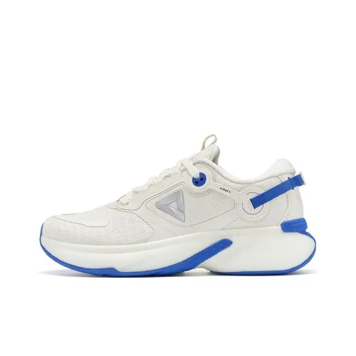 PEAK Flying Arc Cushioned Wear Resistant Breathable Low Top Running Shoes Men's White Blue