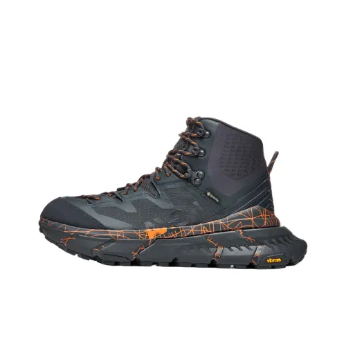 HOKA ONE ONE Tennine Hike Gore Tex Blue Graphite Persimmon Orange
