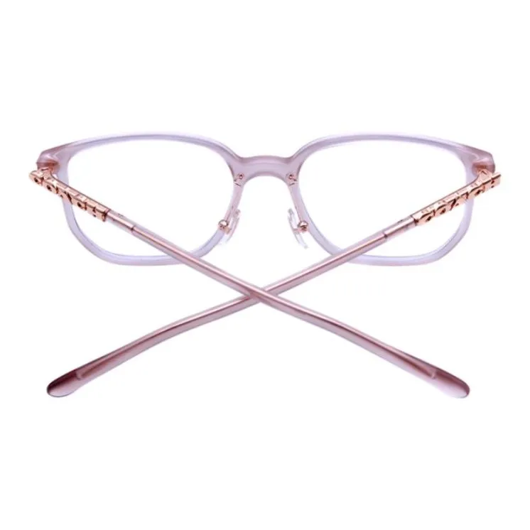 COACH Plate Frame Square Eyeglass Frames Unisex Light Pink-3