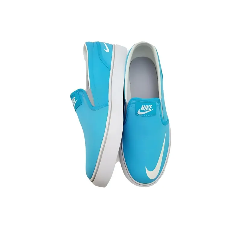 Nike Toki Slip On Canvas 'Aqua' Gs-1