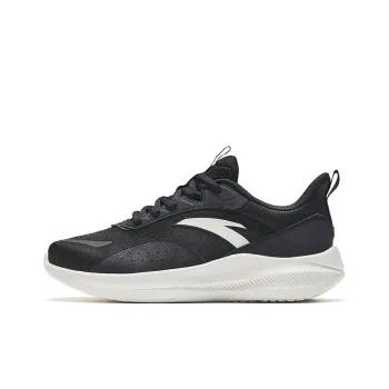 Anta Walk Cushioning Anti Slip And Wear Resistant Breathable Rebound Low Top Casual Running Shoes Women's Black