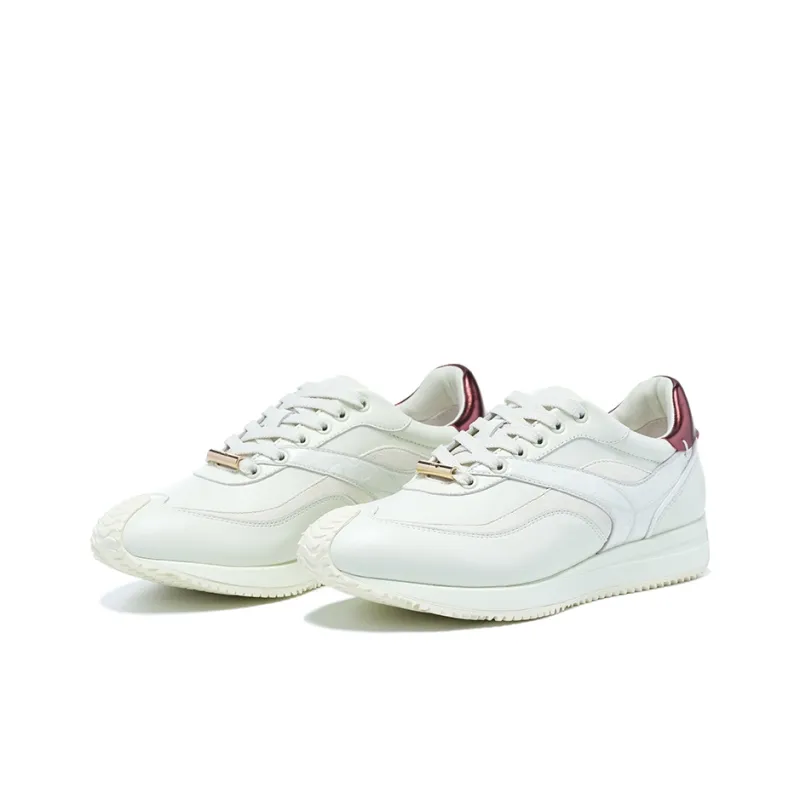 LI NING 1990 Zhengrong Anti Slip Wear Resistant Low Top Sports Casual Shoes Women's White Red-1