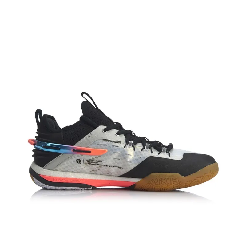 LINING Quick Start Badminton Shoes Men Low Top Gray Black-1