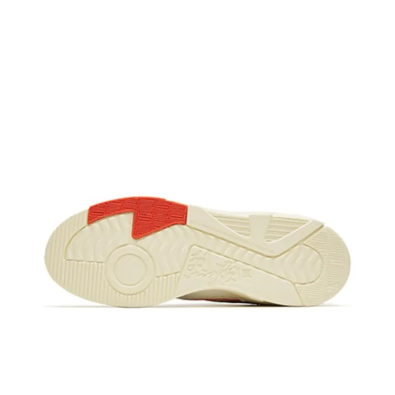 Anta Flame 3.0 Lightweight Cushioning Low Top Skateboard Shoes Men's White Orange-4