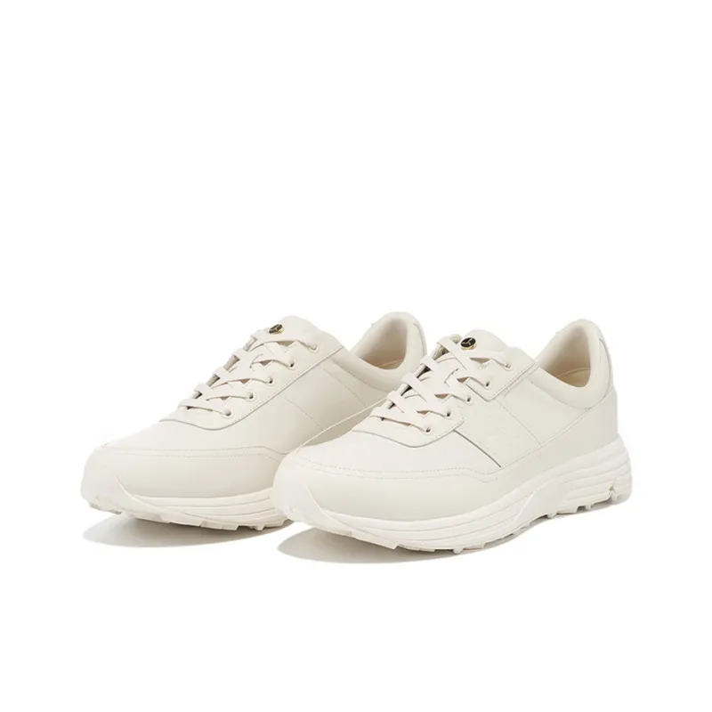 LI NING 1990 Commuter Series Anti Slip Wear Resistant Low Top Casual Shoes Women's Ecru-1