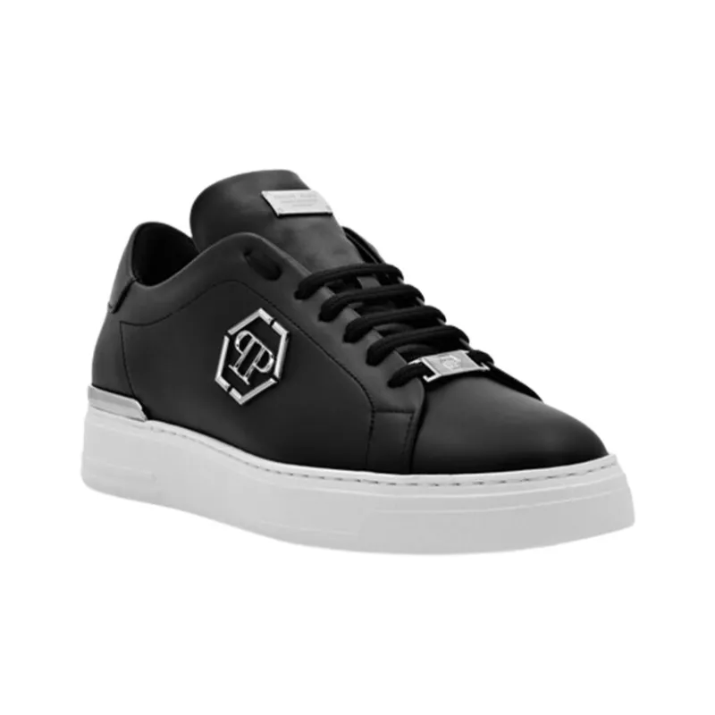 PHILIPP PLEIN Lo Top Low Top Skateboard Shoes Unisex Black White-2