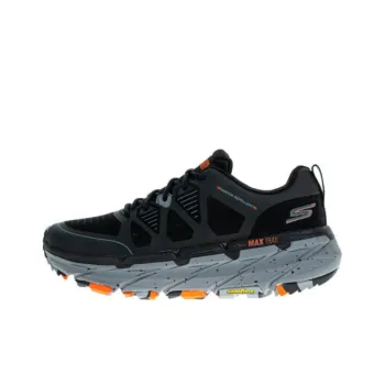 Skechers Max Cushioning Premier Trail Anti-Slip Wear-Resistant Low-Top Running Shoes Men's Black Gray