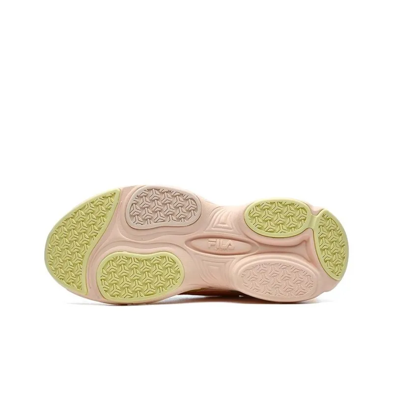 FILA Cube Cushioning Breathable Low Top Casual Shoes Women's Soft Pink-5