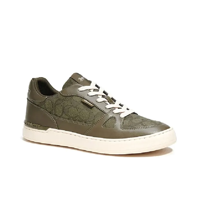 COACH Clip Low Top Stylish Skateboarding Shoes Men's Dark Green-2