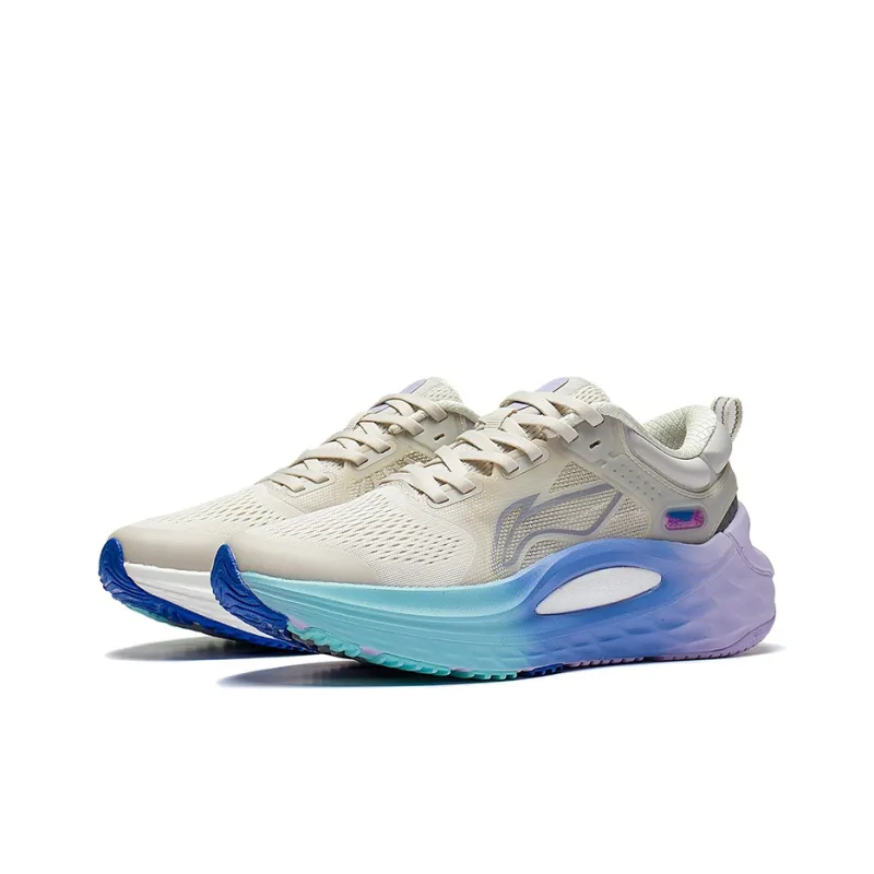 LiNing Furious Rider 6.0 Lightweight Coverage Low Top Running Shoes Women's Pearl White-2