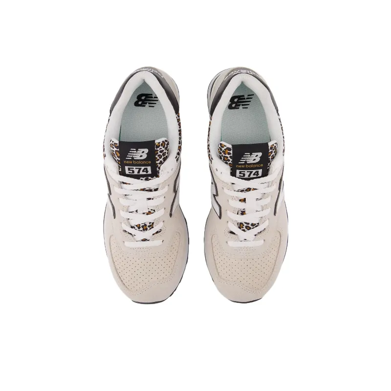 New Balance 574 Grey Black Leopard Print Women's-2