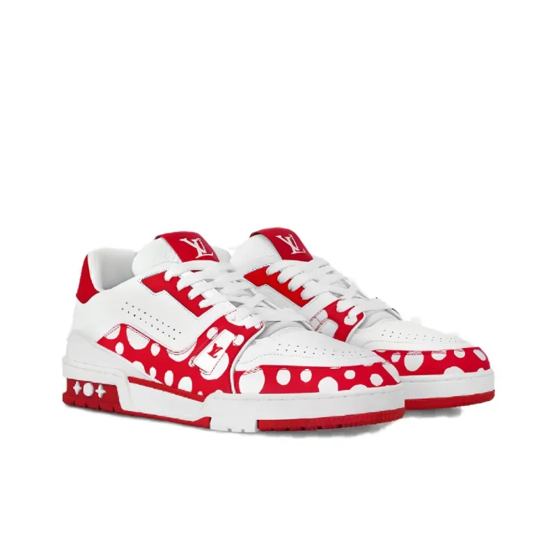 LOUIS VUITTON X Yayoi Kusama Sneaker 'White Red'-1