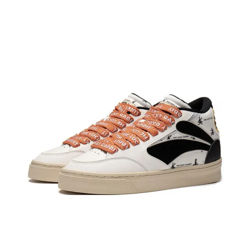LiNing Wei Wu 180 180 Durable Breathable Mid Top Skateboard Culture Shoes Men's White Black-2