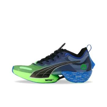 PUMA Fast R Nitro Elite Anti Slip And Wear Resistant Breathable Low Top Running Shoes Men's Turquoise