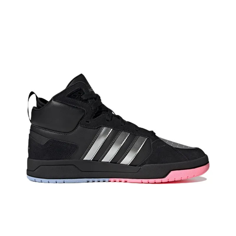 Adidas Neo 100DB Mid Basketball Shoes 'Black Metallic Silver'-1