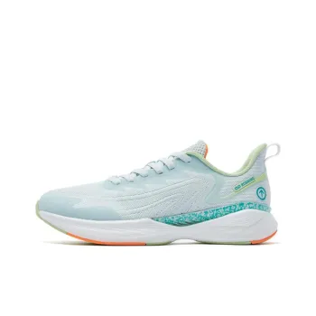 QIAODAN Flying Shadow Team1.0 Cushioned Wear Resistant Lightweight Low Top Running Shoes Men's Shimmer Green