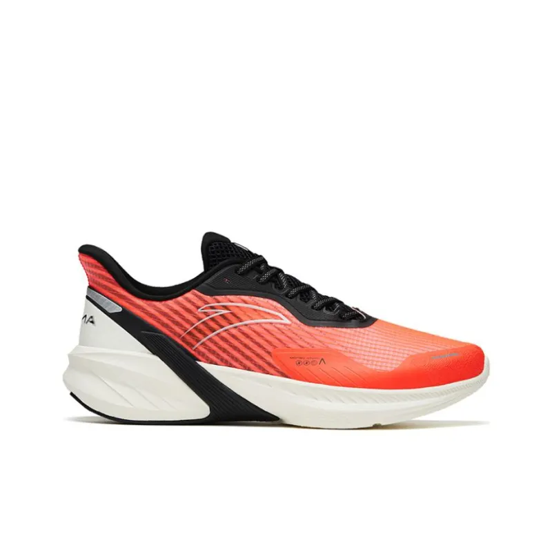 Anta DuCi4 Cushioned Slip Resistant Low Top Running Shoes Men's Red Black-1
