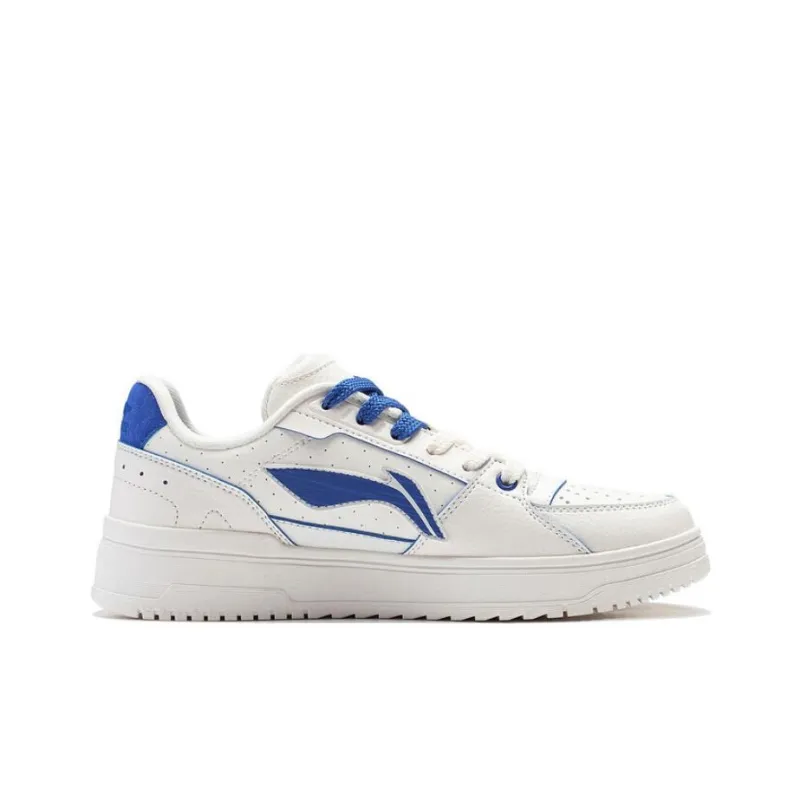 LiNing Tianji 2.0 Anti Slip Wear Resistant Low Top Skateboard Shoes Women's White Blue-1