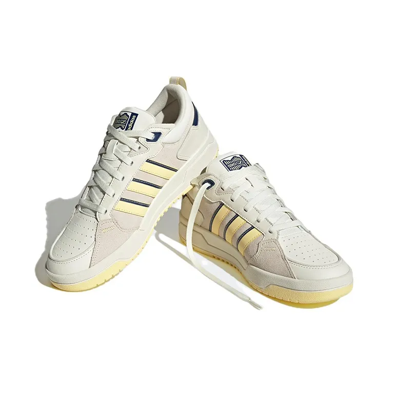 Adidas Neo 100DB Lightweight Wear resistant And Non slip Low Top Skateboard Shoes Unisex White Gray Yellow Blue-2