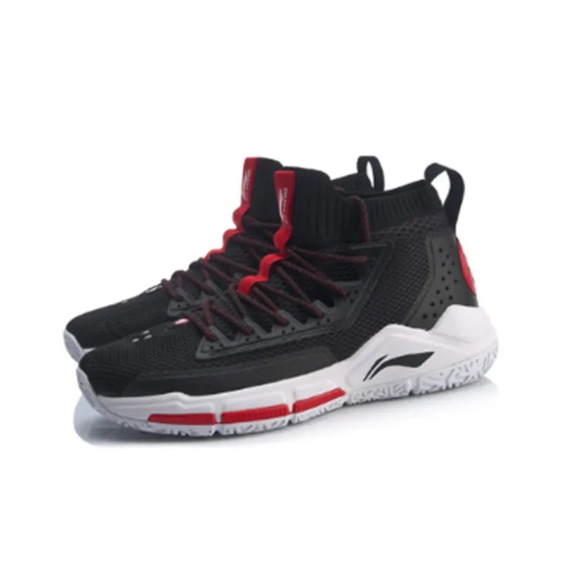 LiNing Wade Collection Wear Resistant High Top Basketball Shoes Men's Red Black-2