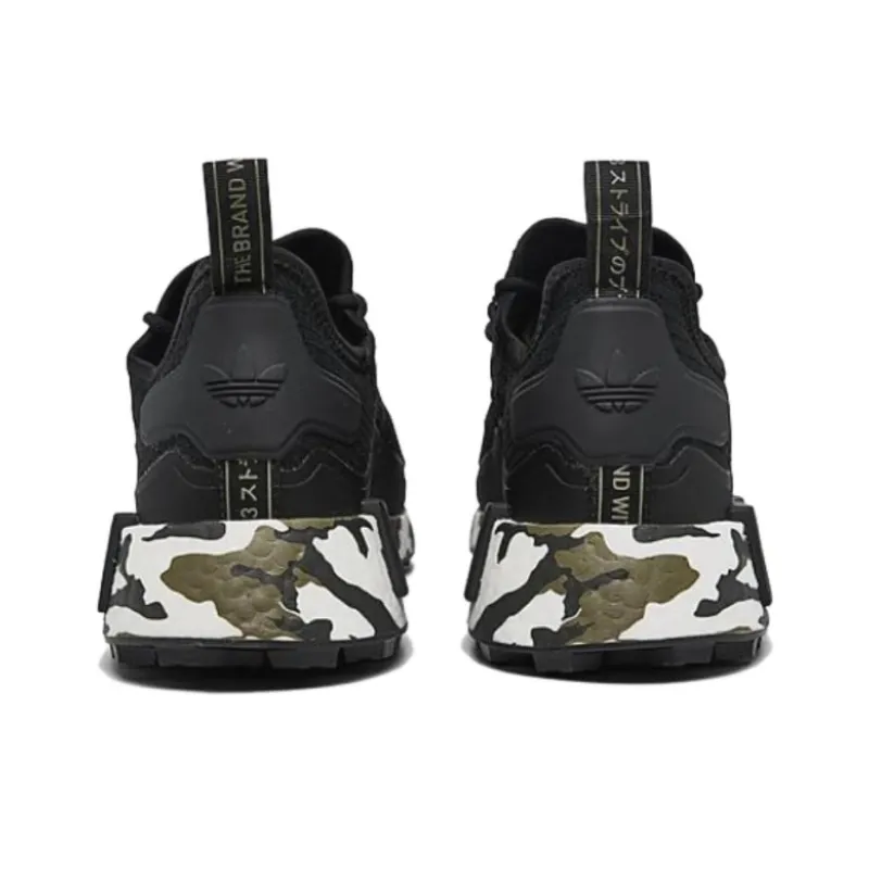 Adidas Originals NMD_R1 Cushioning Wear Resistant Low Top Skateboard Shoes Men's Black-3