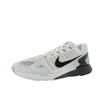 Nike LunarGlide 7 Cushioning Anti-Slip And Wear-Resistant Low-Top Casual Running Shoes Unisex Gray White