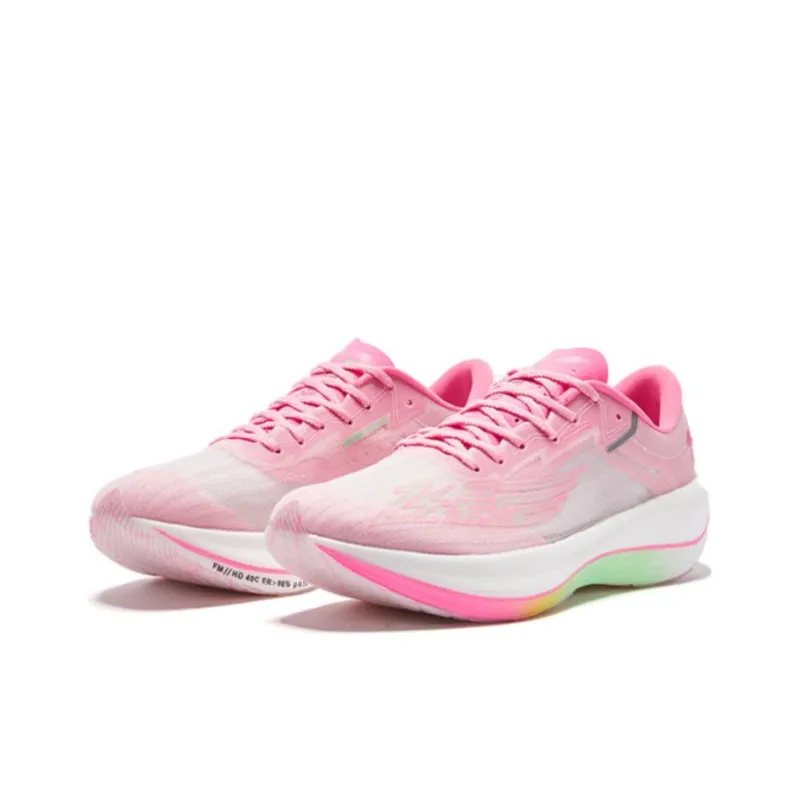 QIAODAN Feiying PB2.0 Cushioning Anti Slip And Wear Resistant Low Top Running Shoes Women's Cherry Blossom Pink-2
