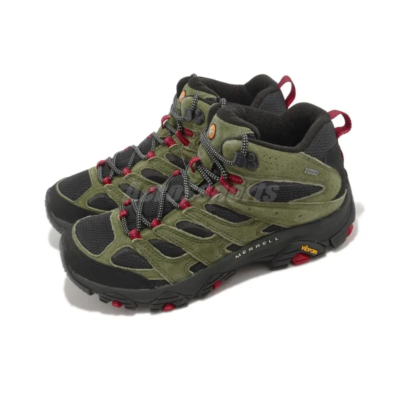 MERRELL MOAB 3 Shock-absorbing And Waterproof High-Top Trekking Shoes Men's Green-5