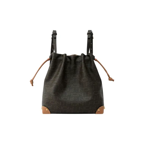 FION Coated Canvas Crossbody bag Airbag Shoulder bag Airbag Handbags Regular Women's Camel/Beige