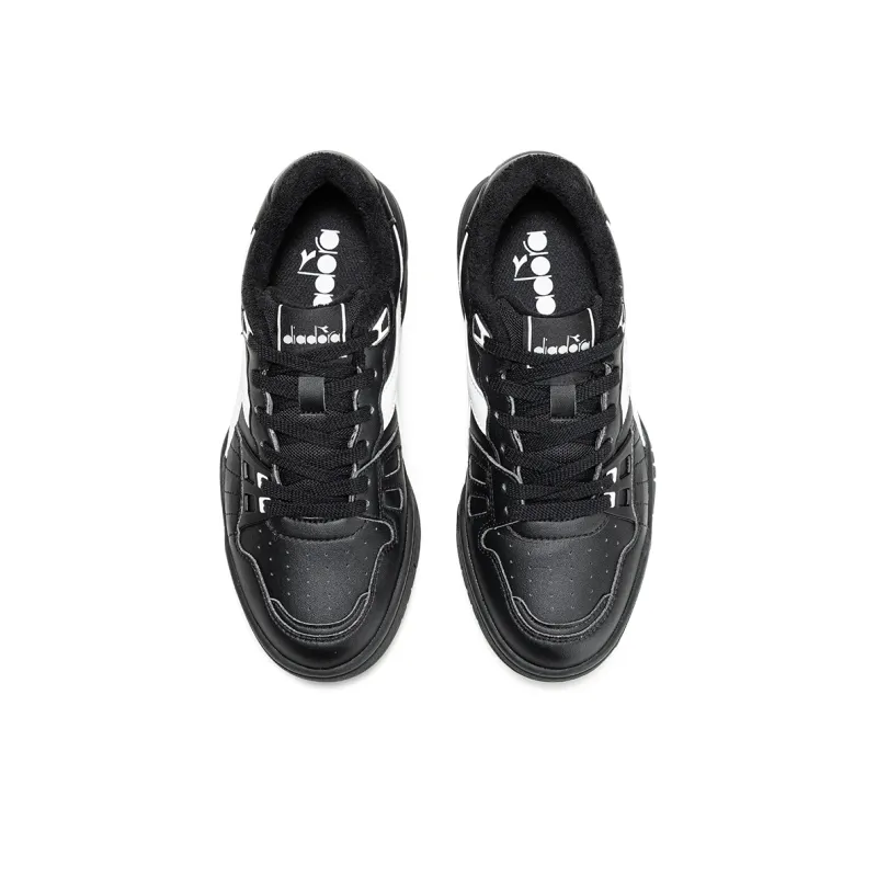 Diadora B.Action Slip Resistant Low Top Tennis Shoes Unisex Black White-3