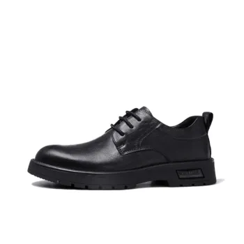 CAMEL Dress Shoes Men Low Top Black/Brown