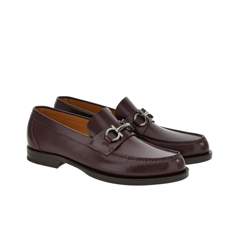 FERRAGAMO Gancini Leather Loafers-2