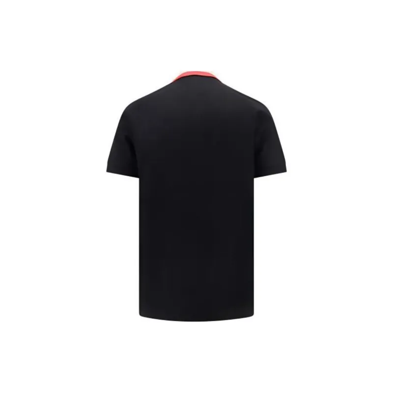 Burberry Logo Intarsia Knit Short Sleeved Polo Shirt-1