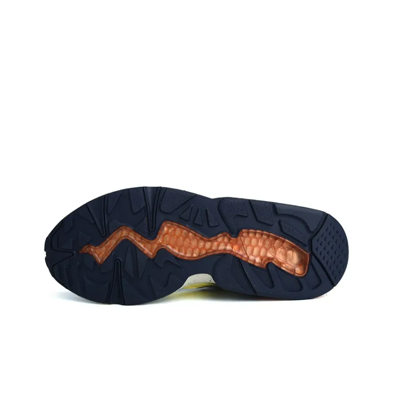 PUMA R698 Elemental Cushioning Breathable Moisture Wicking Low Top Running Shoes Unisex Orange gray blue-4