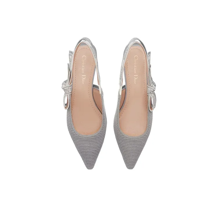 DIOR J'Adior Flat Shoes Women's Gray-4