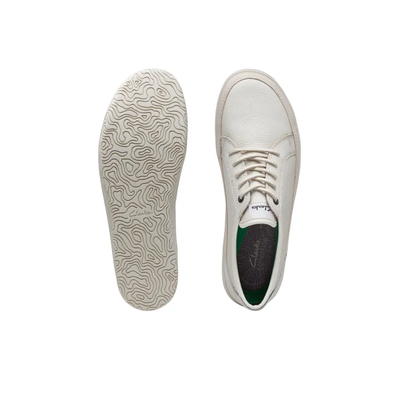 Clarks Hodson Series Abrasion Resistant Breathable Low Top Skateboard Shoes Men's White-3