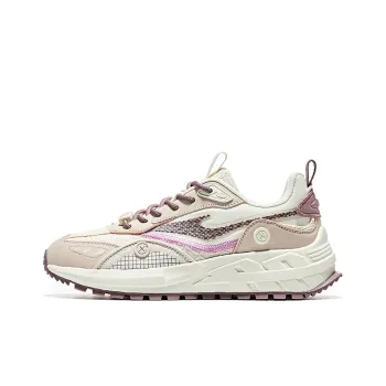 Erke Big Show Hongrabbit Anti Slip Wear Resistant Low Top Sports Casual Shoes Women's Ivory White Painted Gray