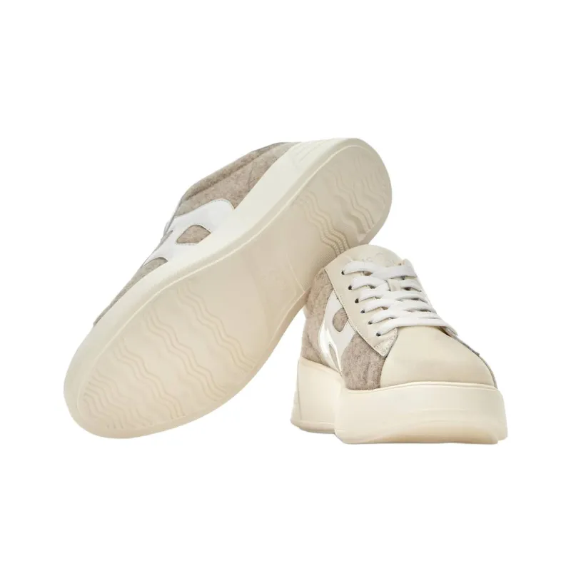 HOGAN Rebel Low-Top Casual Shoes Women's Beige Yellow-5