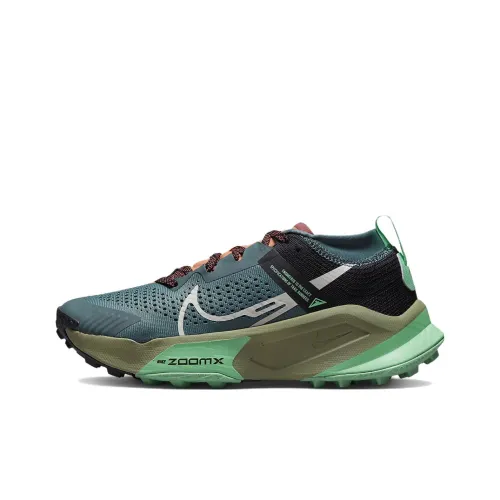 Nike ZoomX Zegama Trail Running Shoes Women's Low-Top Black/Green