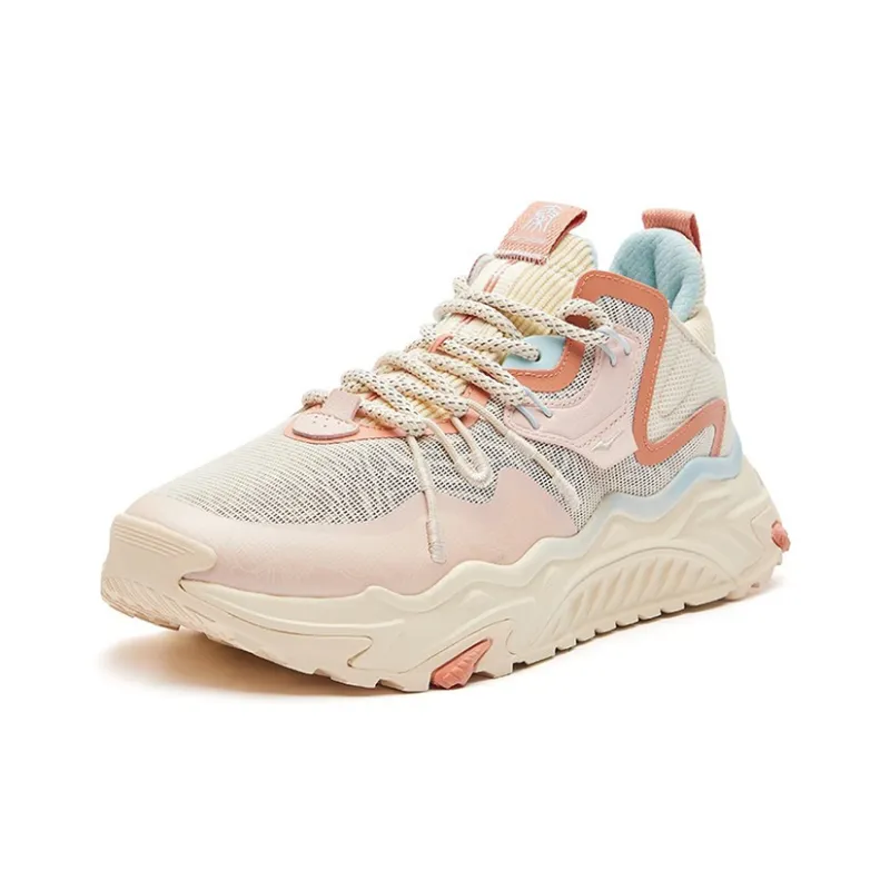 Erke Xun Casual Shoes Women's Low Top Feather White/Clear Candy-1