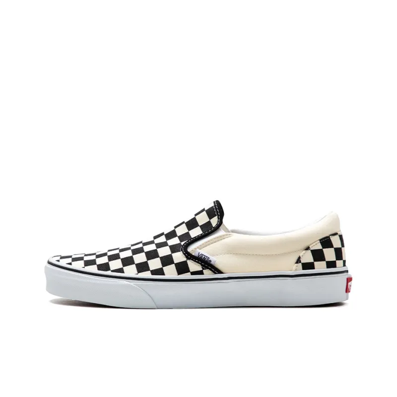 Vans Slip on Anti Slip And Wear Resistant Lightweight Low Top Skateboard Shoes Unisex Black White-0