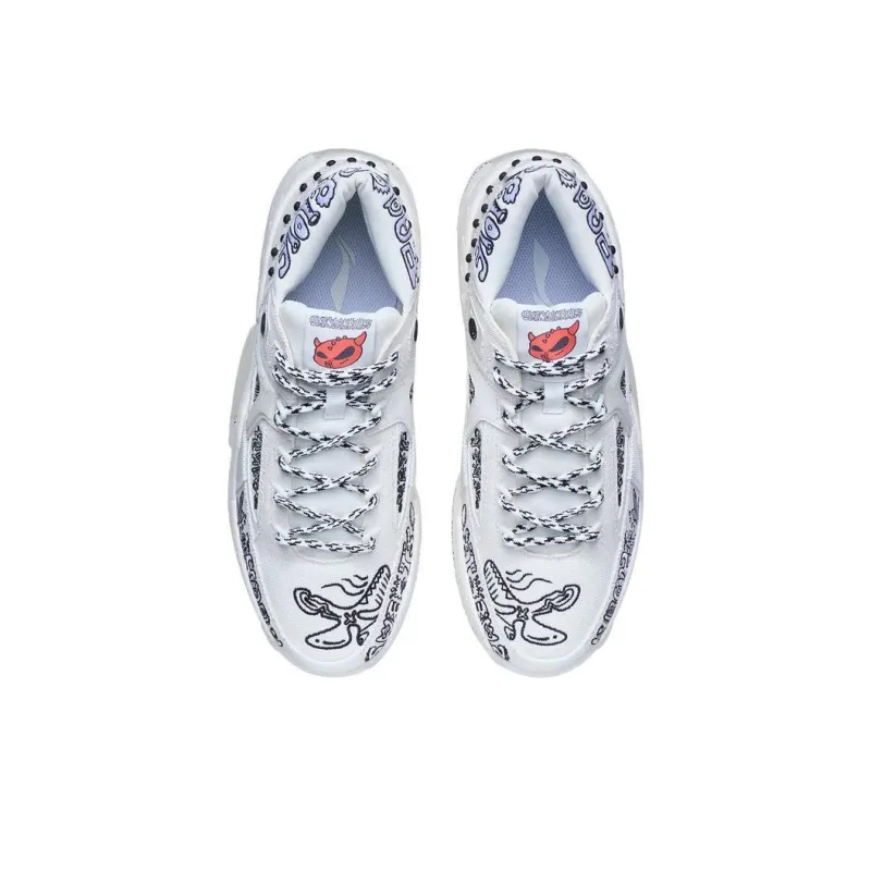 LiNing CF Peace Low Top Sports Casual Shoes Men's Mist White-3