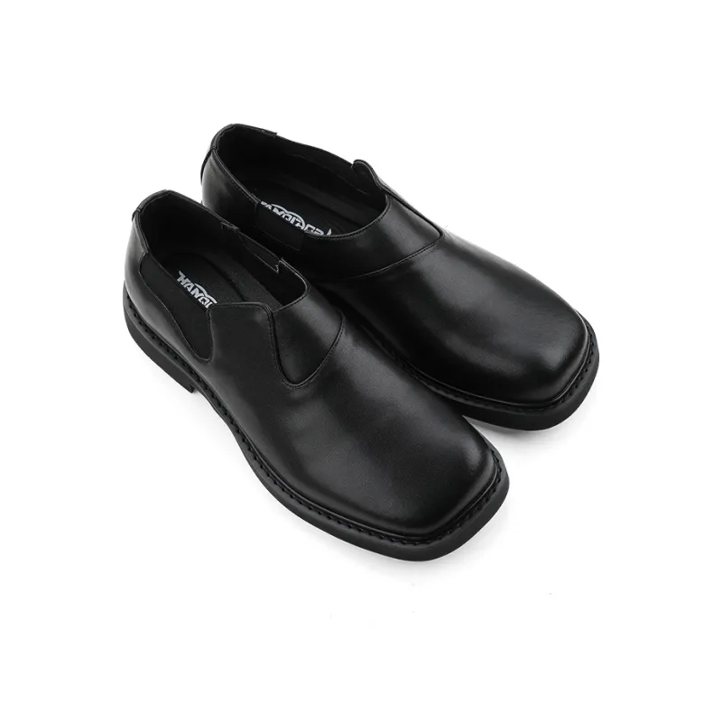 HANQIAORIJI Special shaped Series Casual Shoes 3cm Unisex Black-2