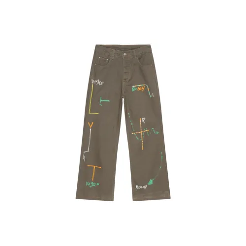 Voguo Relay Jeans Unisex Multicolor Khaki