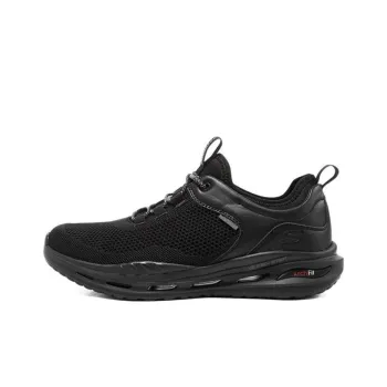 Skechers Arch Fit Orvan Cushioning Anti Slip And Wear Resistant Low Top Running Shoes Men's Black
