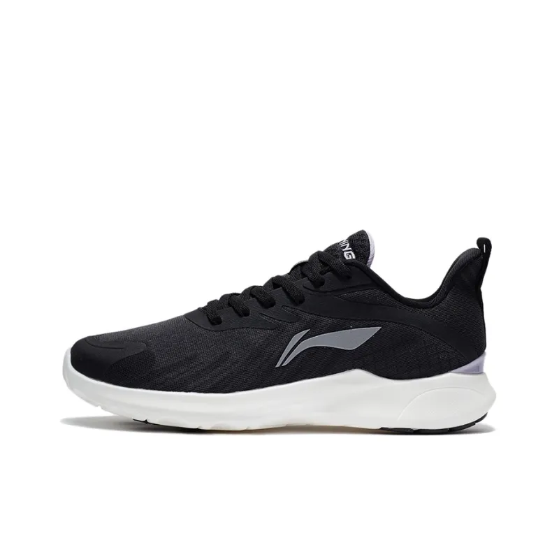 LiNing Qingyi Cushioned Wear-Resistant Breathable Lightweight Low-Top Running Shoes Women's Black-0