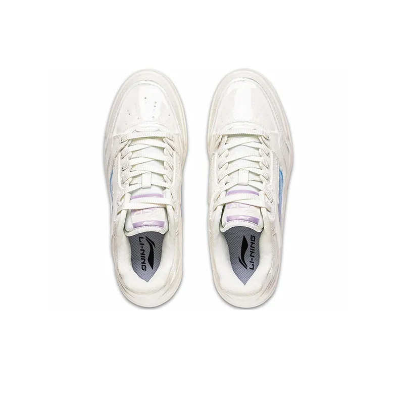 LiNing RSR 101 Low Top Skateboard Shoes Women's Mist White-2